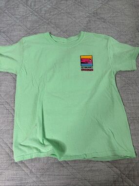 MrBeast Neon Surf Logo Tee in Light Green